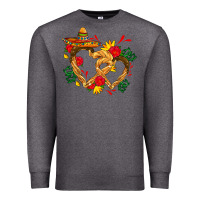 Charcoal Heather Churros with love and sombrero Premium Sweatshirt - AdoDesignShop
