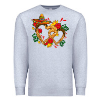 Heather Grey Churros with love and sombrero Premium Sweatshirt - AdoDesignShop