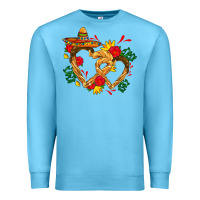Ocean Blue Churros with love and sombrero Premium Sweatshirt - AdoDesignShop