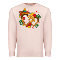 Pale Pink Churros with love and sombrero Premium Sweatshirt - AdoDesignShop