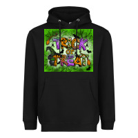 Black trick or treat tumbler Heavyweight Hoodie - BundleAndBundleShop