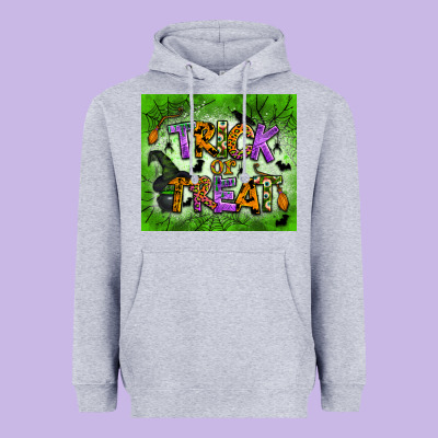 Trick Or Treat Tumbler Heavyweight Hoodie Designed By Bundleandbundleshop