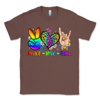 Chestnut peace love rock Classic Tee - Zillion Design Studio