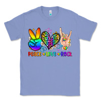 Colony Blue peace love rock Classic Tee - Zillion Design Studio