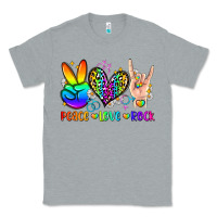 Heather Grey peace love rock Classic Tee - Zillion Design Studio