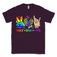 Plum peace love rock Classic Tee - Zillion Design Studio