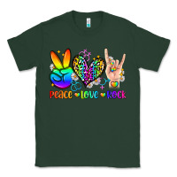 Sports Green peace love rock Classic Tee - Zillion Design Studio