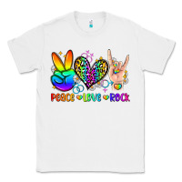 White peace love rock Classic Tee - Zillion Design Studio