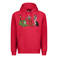 Cardinal mardi gras alligator crawfish pelican Premium Hoodie - MaliasSmallBusiness