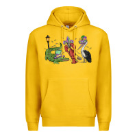 Lemon mardi gras alligator crawfish pelican Premium Hoodie - MaliasSmallBusiness