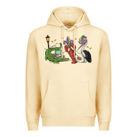 Pina Colada mardi gras alligator crawfish pelican Premium Hoodie - MaliasSmallBusiness