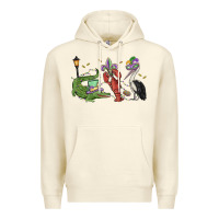 Sandshell mardi gras alligator crawfish pelican Premium Hoodie - MaliasSmallBusiness
