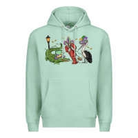 Seafoam mardi gras alligator crawfish pelican Premium Hoodie - MaliasSmallBusiness