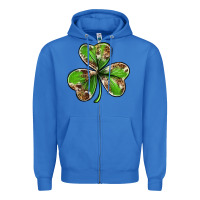 True Royal Cowhide leopard shamrock 4th of july Zipper Hoodie - Neo Western