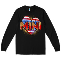Black American mini heart Long Sleeve Tee - Zillion Design Studio
