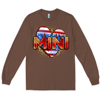 Chestnut American mini heart Long Sleeve Tee - Zillion Design Studio