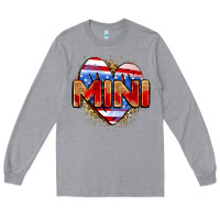 Heather Grey American mini heart Long Sleeve Tee - Zillion Design Studio