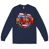 Navy American mini heart Long Sleeve Tee - Zillion Design Studio