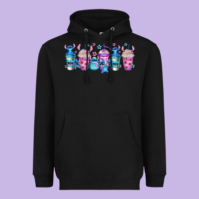 Stitch Coffee Cups Libbey Glass Heavyweight Hoodie Designed By Jasminsmagicworld
