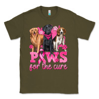 Army Green Paws For The Cure Classic Tee - texasbilliewilder