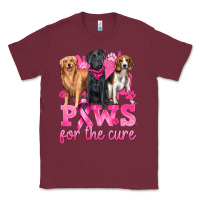 Burgundy Paws For The Cure Classic Tee - texasbilliewilder