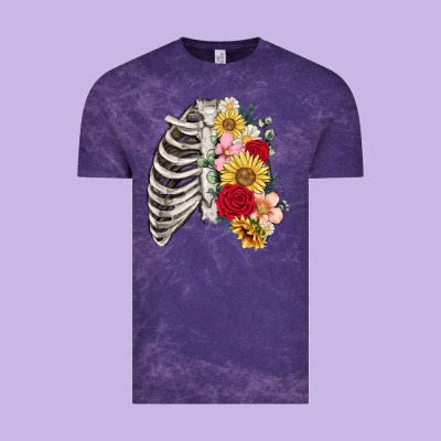 Vintage Tee floral ribcage