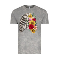 Cloud Rock floral ribcage Vintage Tee - MaliasSmallBusiness