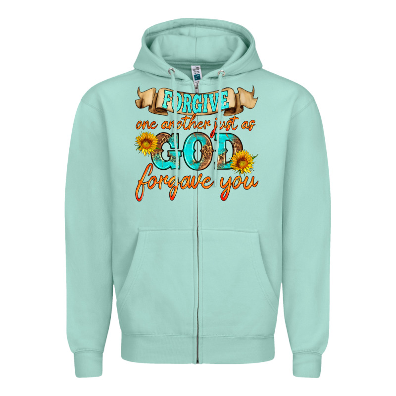 Forgive One Another Just As God Forgave You Zipper Hoodie by HRA Design Shop | Teevron