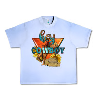 Grape Ice hey cowboy with sunflowers Urban Heavy Tee - texasbilliewilder