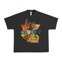 Pigment Black hey cowboy with sunflowers Urban Heavy Tee - texasbilliewilder