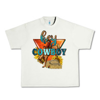 Pistachio hey cowboy with sunflowers Urban Heavy Tee - texasbilliewilder
