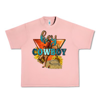 Salmon hey cowboy with sunflowers Urban Heavy Tee - texasbilliewilder