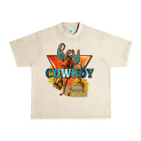 Sandshell hey cowboy with sunflowers Urban Heavy Tee - texasbilliewilder