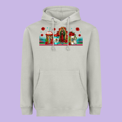 Lady Of Guadalupe Coffee Cups Libbey Glass Heavyweight Hoodie Designed By Jasminsmagicworld