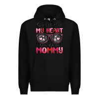 Black sorry ladies my heart belongs to mommy Premium Hoodie - MaliasSmallBusiness