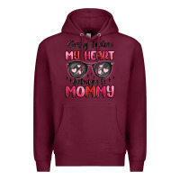 Burgundy sorry ladies my heart belongs to mommy Premium Hoodie - MaliasSmallBusiness