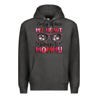 Charcoal Heather sorry ladies my heart belongs to mommy Premium Hoodie - MaliasSmallBusiness