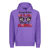 Purple sorry ladies my heart belongs to mommy Premium Hoodie - MaliasSmallBusiness