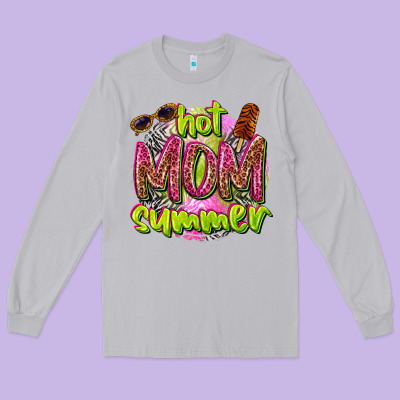Hot Mom Summer Long Sleeve Tee Designed By Texasbilliewilder