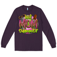 Plum hot mom summer Long Sleeve Tee - texasbilliewilder