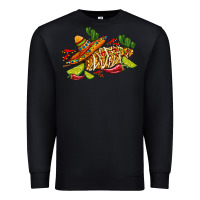 Black mexican elote corn sombrero lime and  cactus Premium Sweatshirt - AdoDesignShop