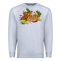 Heather Grey mexican elote corn sombrero lime and  cactus Premium Sweatshirt - AdoDesignShop