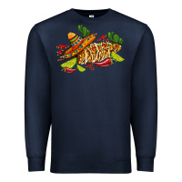 Navy mexican elote corn sombrero lime and  cactus Premium Sweatshirt - AdoDesignShop
