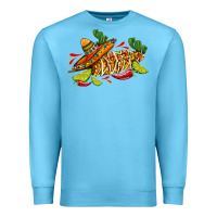Ocean Blue mexican elote corn sombrero lime and  cactus Premium Sweatshirt - AdoDesignShop