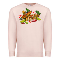 Pale Pink mexican elote corn sombrero lime and  cactus Premium Sweatshirt - AdoDesignShop