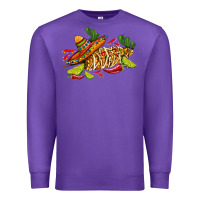 Purple mexican elote corn sombrero lime and  cactus Premium Sweatshirt - AdoDesignShop