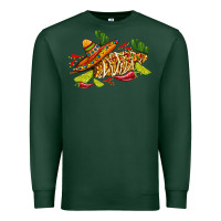 Sports Green mexican elote corn sombrero lime and  cactus Premium Sweatshirt - AdoDesignShop