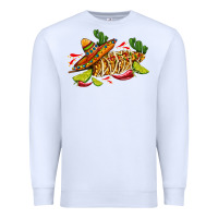 White mexican elote corn sombrero lime and  cactus Premium Sweatshirt - AdoDesignShop