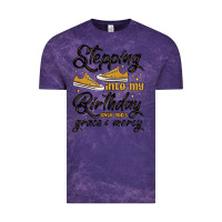 Cloud Purple stepping into my birthday with god s grace and mer Vintage Tee - MaliasSmallBusiness