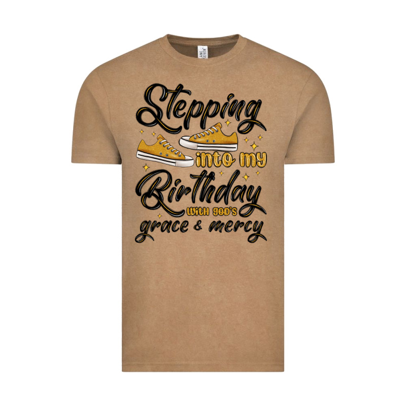 Stepping Into My Birthday With God S Grace And Mer Vintage Tee by MaliasSmallBusiness | Teevron